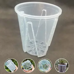 Clear Plastic Orchid Pots With Holes Transparent Flower Pot Succulents Plant