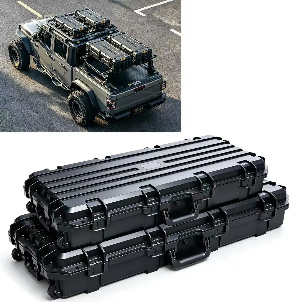 Quick Mount Low Mount Car Roof Boxes Durable All Weather Cargo Case For 4WD Adventure Touring