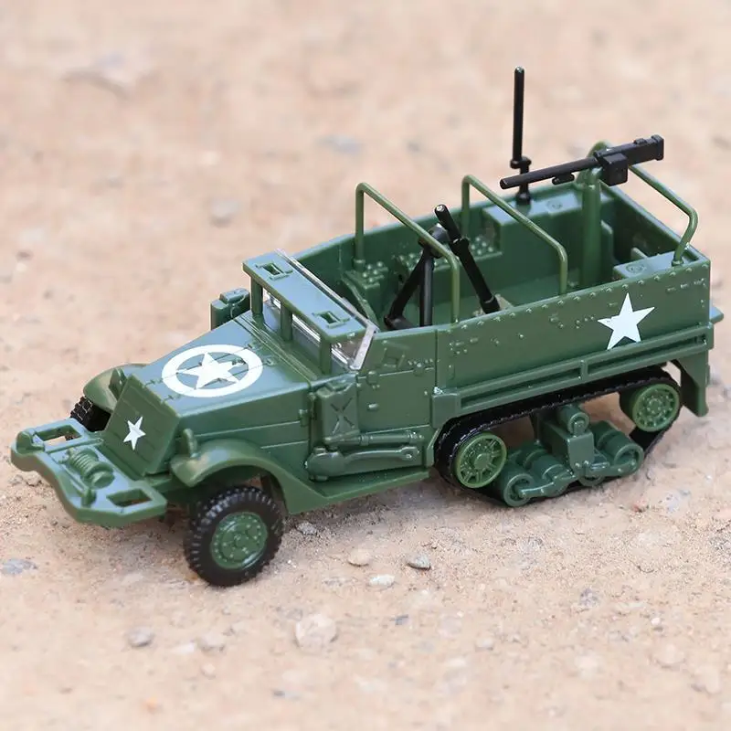 1/72 USA M3 Half-track Armored Personnel Carrier Plastic Assemble Tractor Military Vehicle 4D Building Model Kit Toy