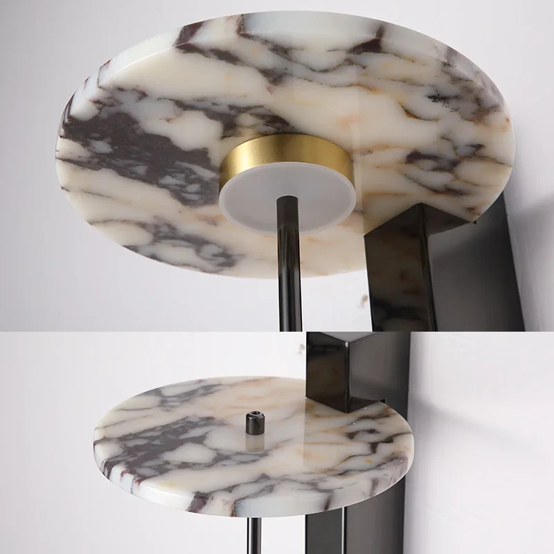Luminária de parede contemporânea de pedra natural, luminária para quarto, design artístico, sala de estar, corredor, mármore, decoração de casa, luzes led