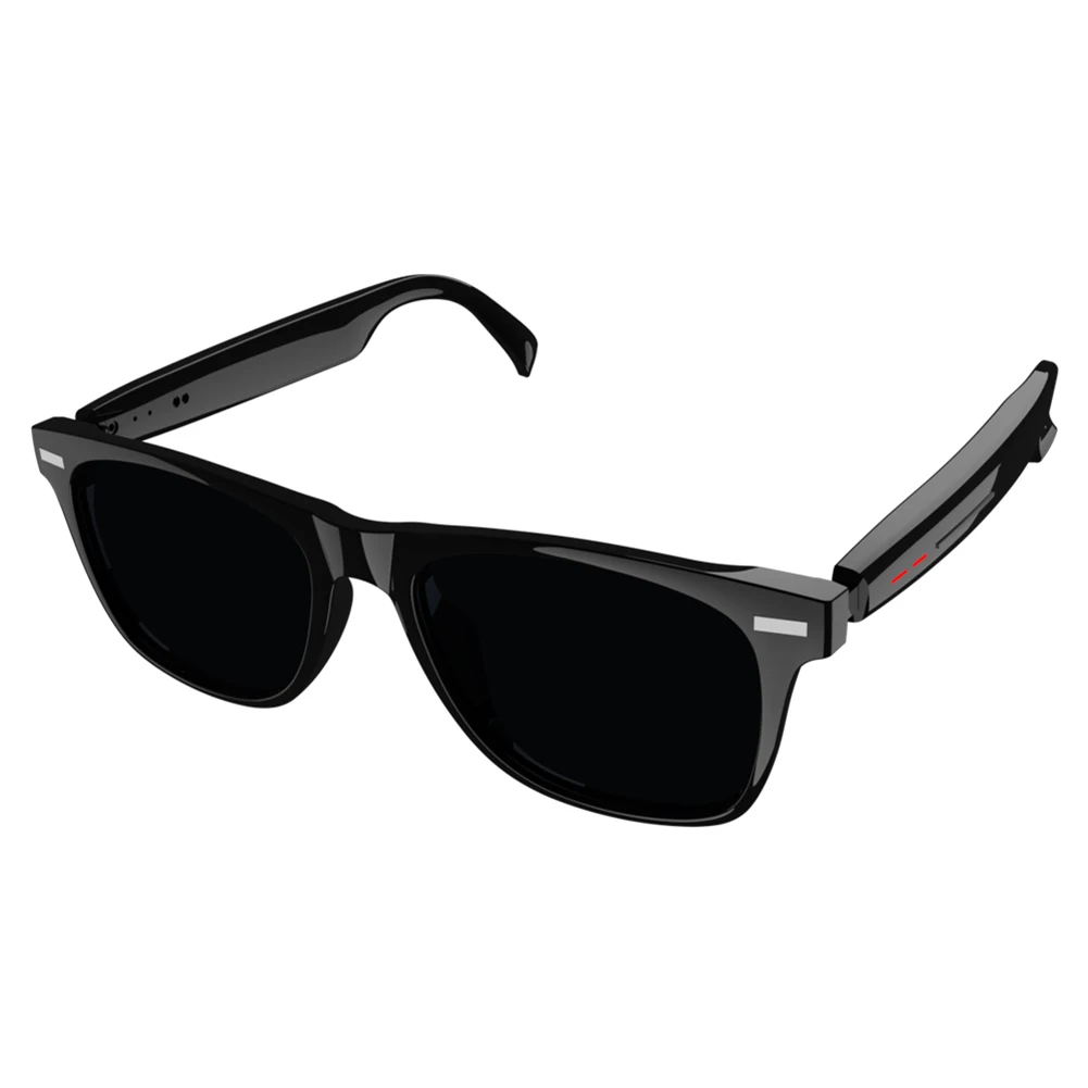 BT Audio Glasses AI Voice Assistant Wearable Eyeglass with Open Ear Speaker Hands-Free Calls & Built-in Microphone