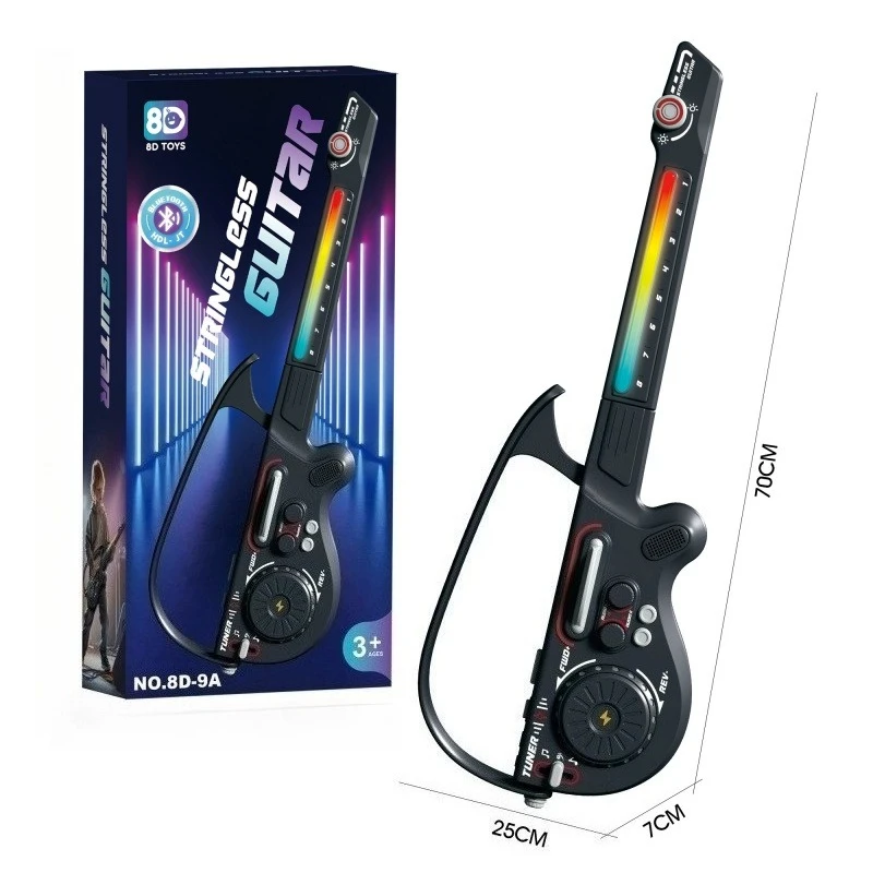 Electric Stringless Guitar Toy for Children Automatic Play Singing Beginner Guitar Musical Instruments Kids Interactive Toy Gift