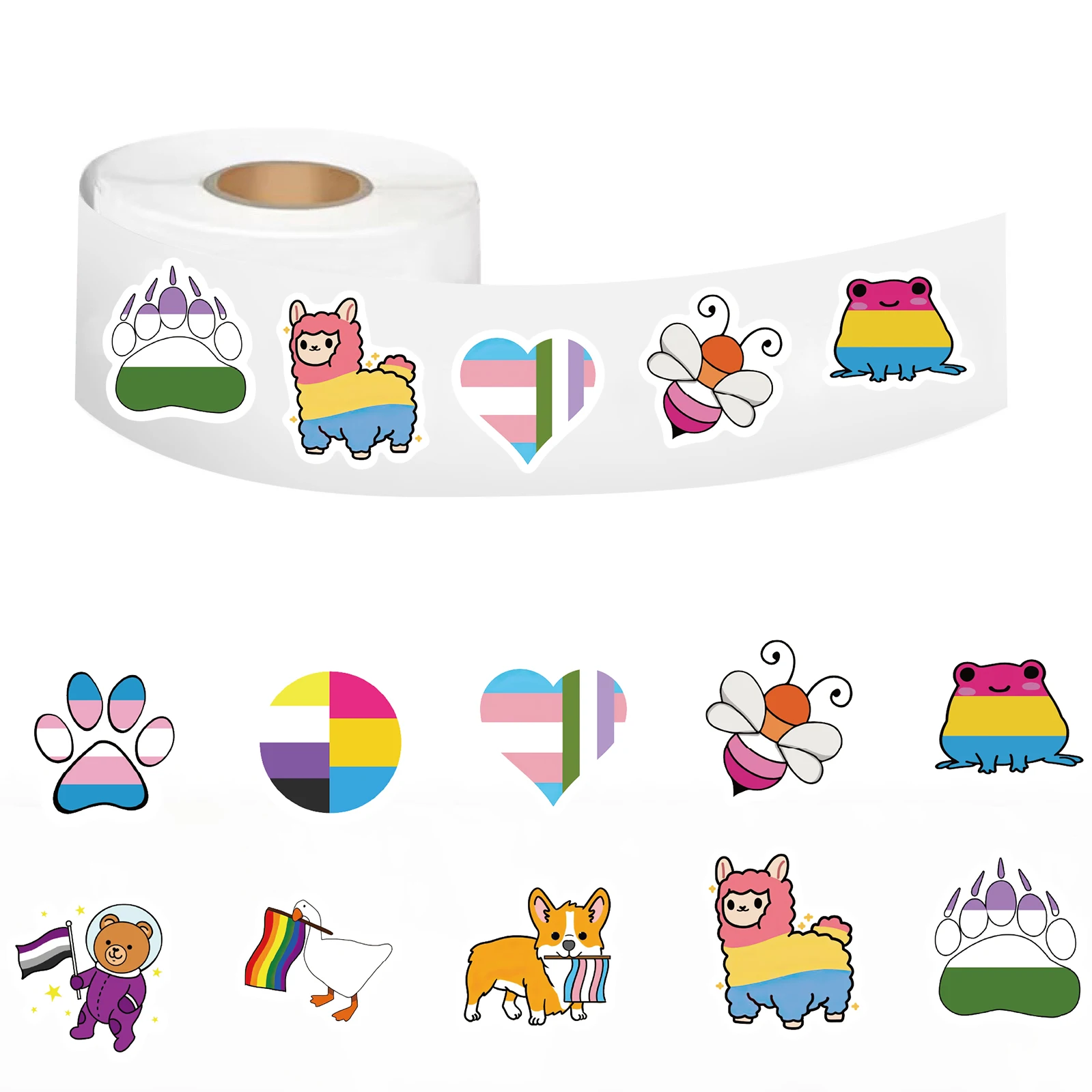 500 pezzi misti omosessualità rotolo adesivo nostalgia harajuku laptop caffè impermeabile cartone animato skateboard retrò vivente dormitorio