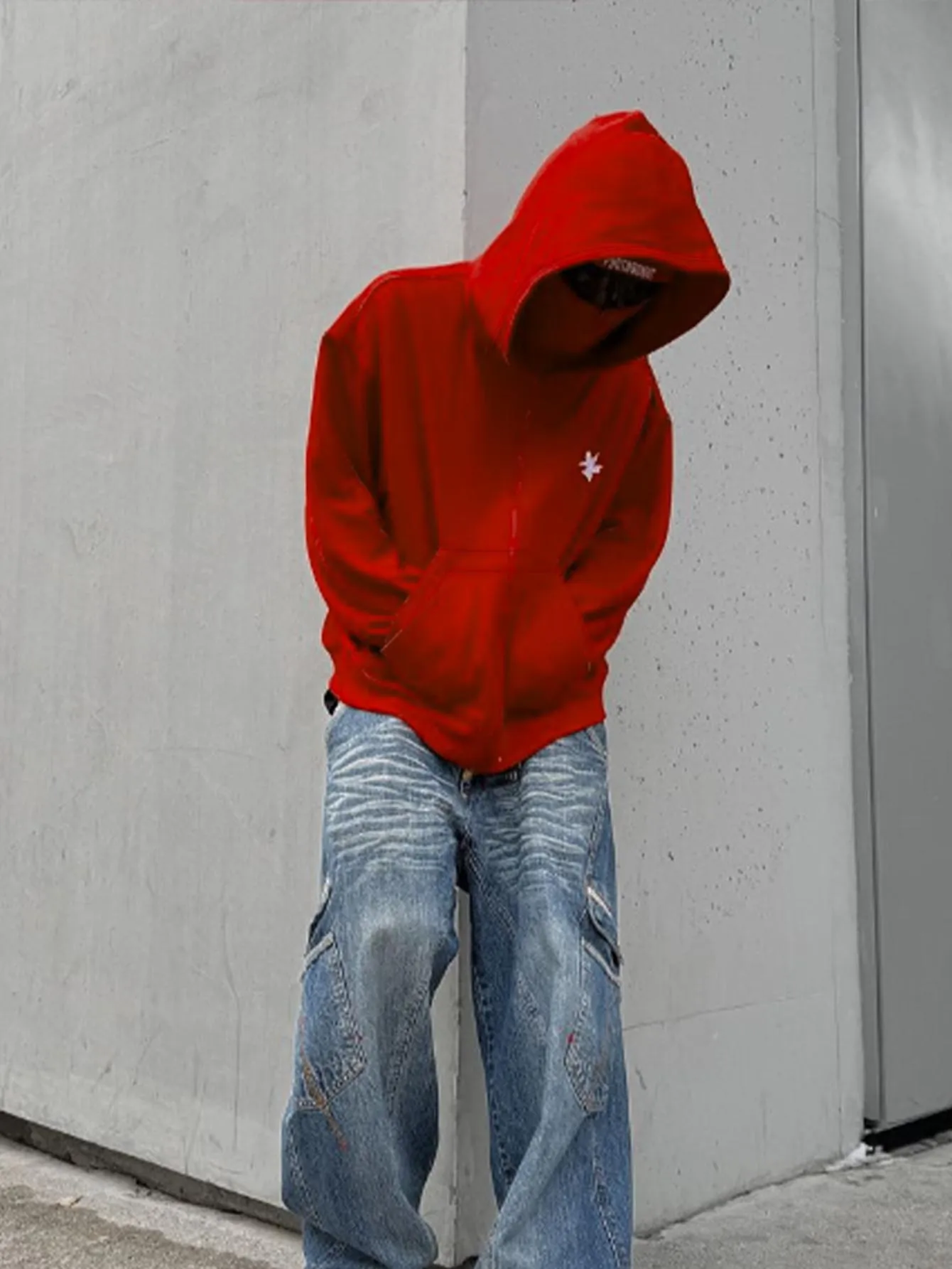 

Urban Streetwear Double Hood Unique Design Unisex Oversized Y2K Inspired Sweatshirt For Autumn Winter