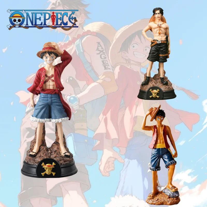 Novo One Piece Luffy Zoro Sanji anime figuras dos desenhos animados personalidade criativa modelos bonitos decoração para casa ornamentos presentes do menino