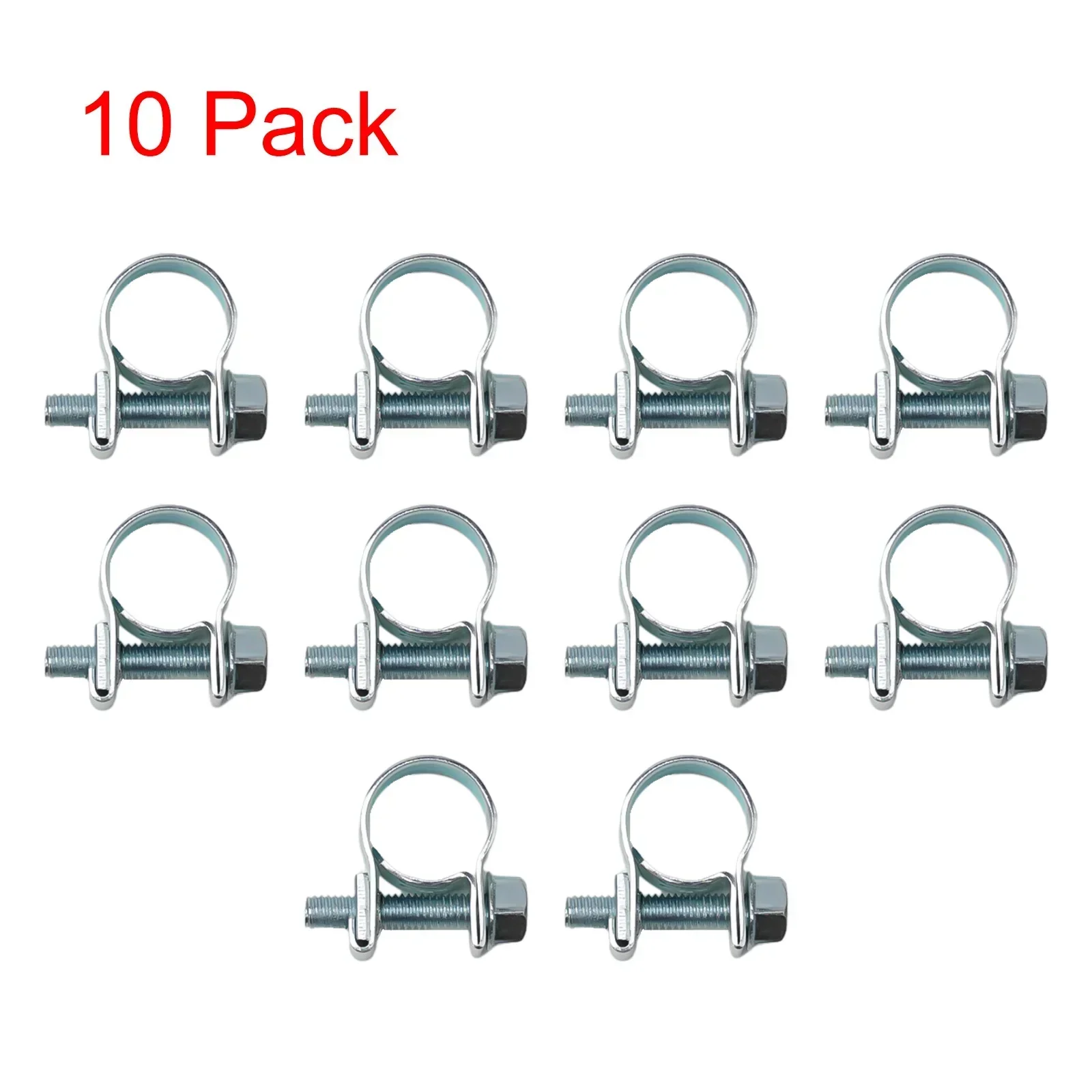 10x Fuel Line Jubilee Hose Clips Clamp Diesel Petrol Pipe Coolant Radiator Carbon Steel Galvanized Hose Clamp