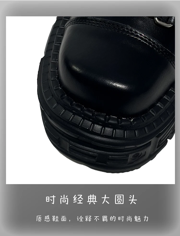Sponge Cake Platform Women's Subculture Goth Heavy Metal European and American Punk Style Spice Girl Y2k Niche Shoes 9cm
