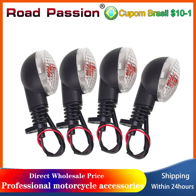 Lâmpada de seta para motocicleta, paixão de estrada, para yamaha xt660x xt660r MT-03 xt660 para kawasaki klx125 klx150l ex250 ninja 250