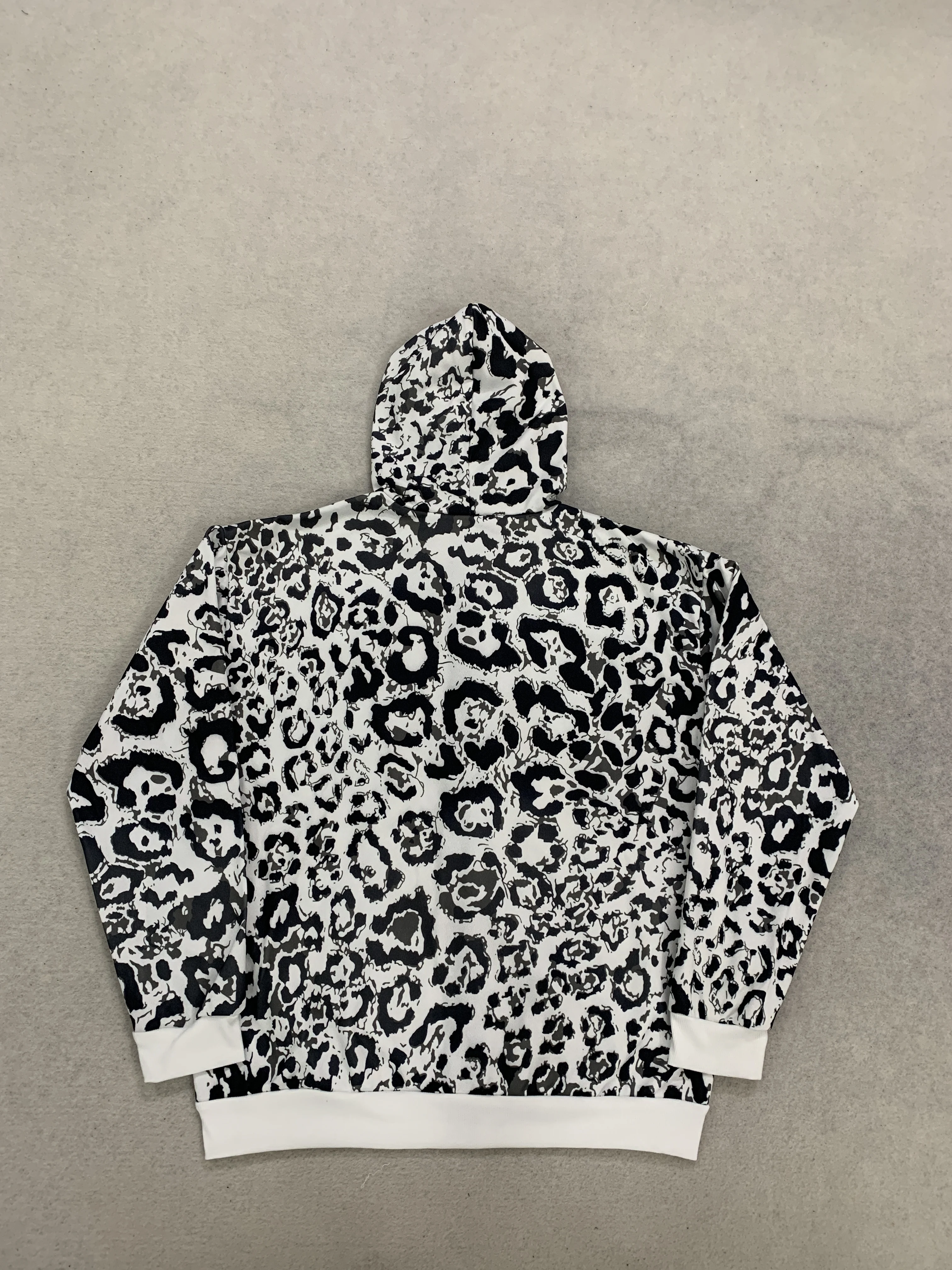 Kurzes Kapuzenpullover-Set mit Reißverschluss, weit geschnittene Jogginghose, vollständiger Leoparden-Print, Y2K-Street-Outfit für Mädchen, tägliches Layering-Wear – Detail 9