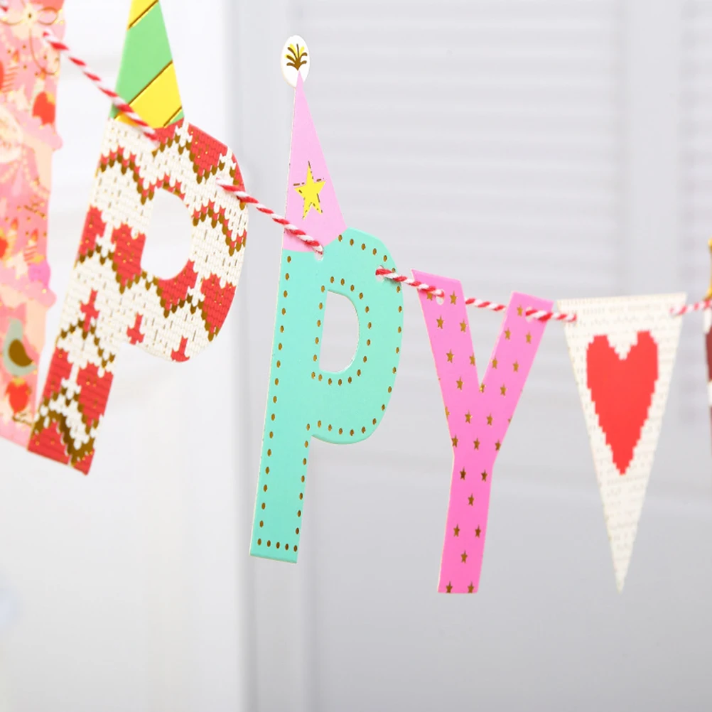 

Birthday Party Bunting 2M Happy Birthday Banner Decorations for Baby Shower Boy Theme Flags Banner Wall Hanging