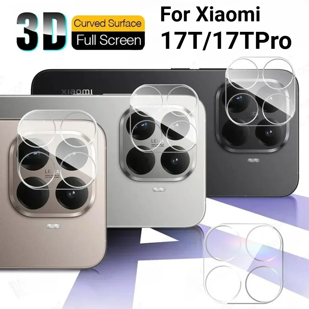 1-3Pcs High Definition 3D Tempered Glass Camera Cover For Xiaomi 17T 15T 14T Pro Global Rear 9H Anti-scratch Lens Protector Film