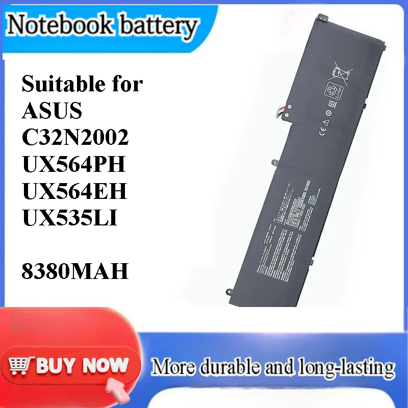 for ASUS C32N2002 Laptop Battery for UX564PH UX564EH UX535LI Notebook Replacement Battery