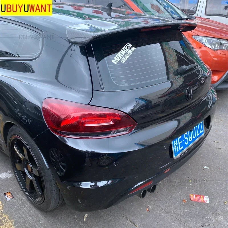 UBUYUWANT For Volkswagen VW Scirocco 2015-2019 (Not For R) VOTEX style Scirocco FRP/Carbon Fiber Rear Roof Lip Wing Spoiler