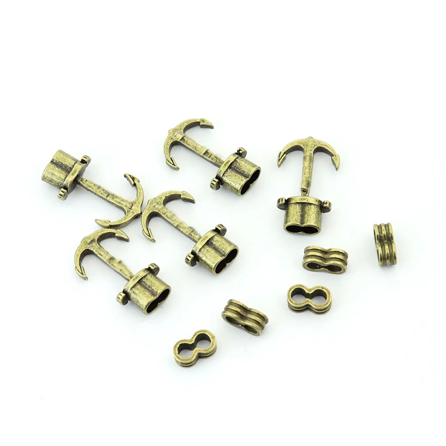 10Pcs/Pack Alloy Antique Gold Color Ancla Del Barco Charm For Jewelry Making DIY Bracelet Armbandjes Maken Kralen Voor Sieraden