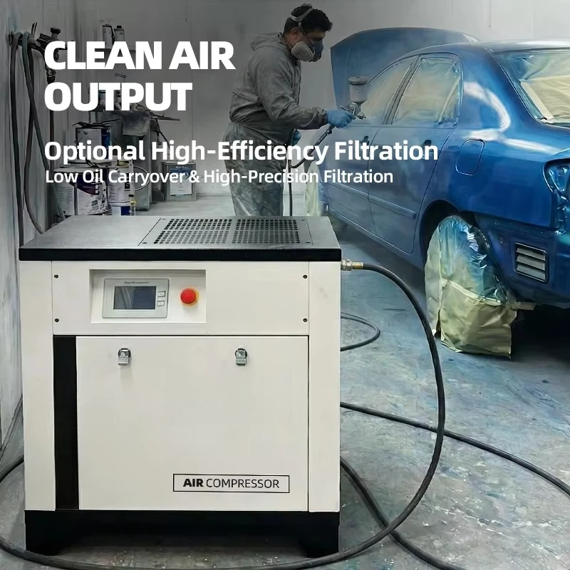 Super Air Industrial Screw Air Compressor 7.5kw 1.2m3/min 8bar 380V for Auto Workshops Tire Inflation & Pneumatic Wrenches CE