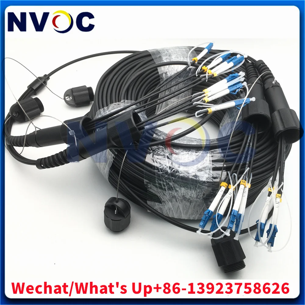 SM,8C G657A1، كابل TPU 100M 150M 200M اثنين PDLC/UPC(4core) SC/FC/STUPC 8Cores سلك تصحيح الألياف المدرعة مع بكرة