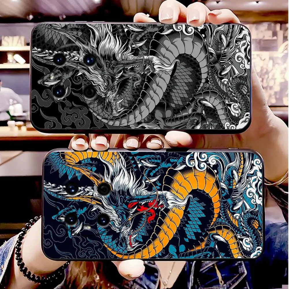 Mythical Dragon And Tiger Phone Case For HUAWEI P50 P40 P30 P20 P10 P9 P8 Plus MATE 30 20 20X 10 9 8 Pro Case Funda Coque Shell