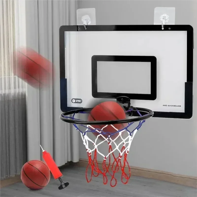 Punch Free Wall Hanging Basketball Backboard Foldable Rim Net Set Indoor Household Wall Mount Shooting Sports Entertainment Kit view 2