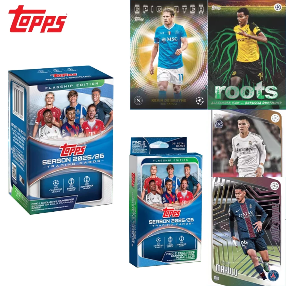 Cartão de Estrela de Futebol Oficial Topps 2026 UCC Champions League, Série de Cartões com Assinatura de Messi Yamal, Presentes para Fãs