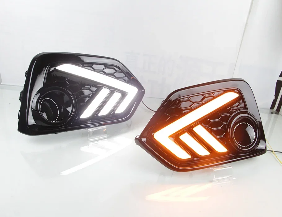 eOsuns led drl daytime running light for Honda civic 10th with Dynamic moving yellow turn signal