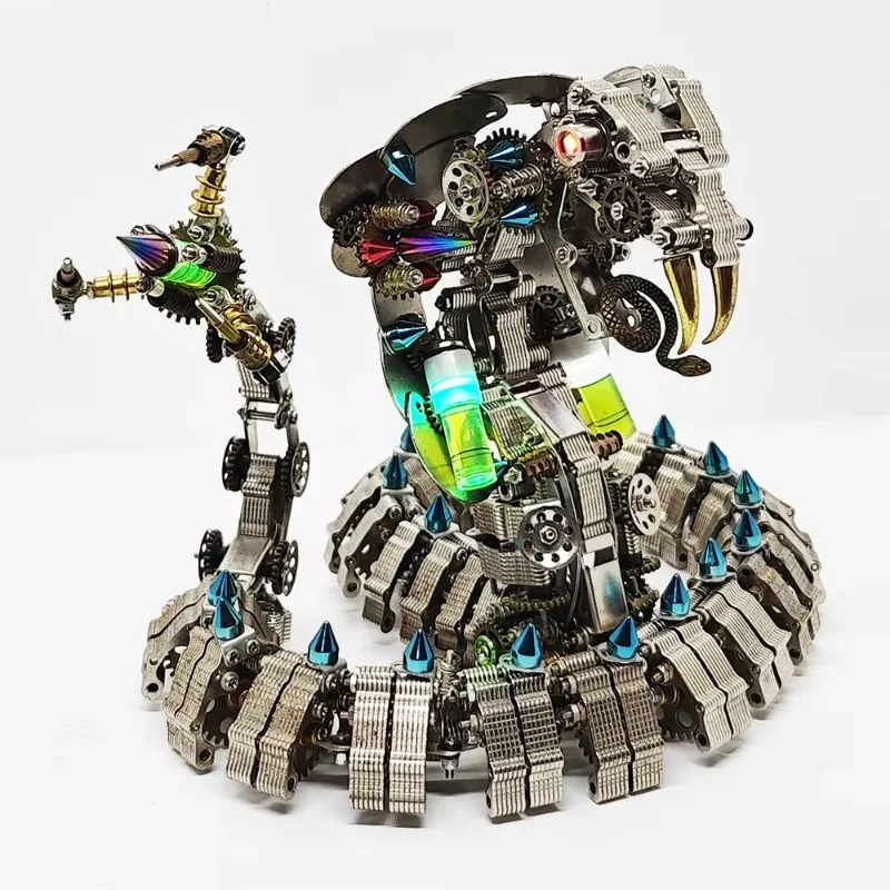 لغز معدني ثلاثي الأبعاد يمكنك صنعه بنفسك عدة كوبرا ميكانيكية عالية الصعوبة لتجميع المعادن نموذج تجميع يدوي مجسم لعبة ثلاثية الأبعاد