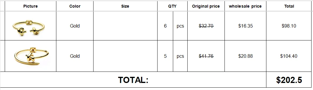 

Wholesale Order Of Bracelets