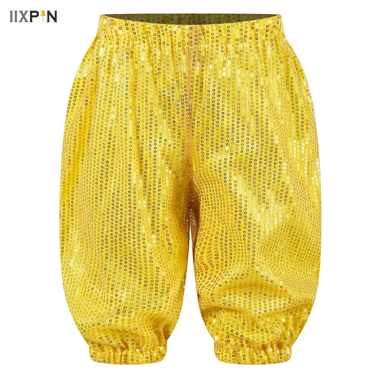 

Sparkly Sequin Shorts for Kids Girls Elastic Waistband Short Pants Bottoms for Jazz Dance Cheerleading Stage Performance