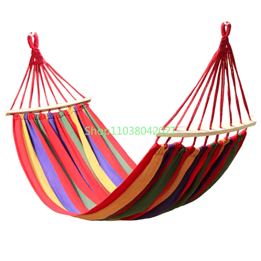 Outdoor Camping Hanging Folding Knit Hammock Hammock Bed Outdoor