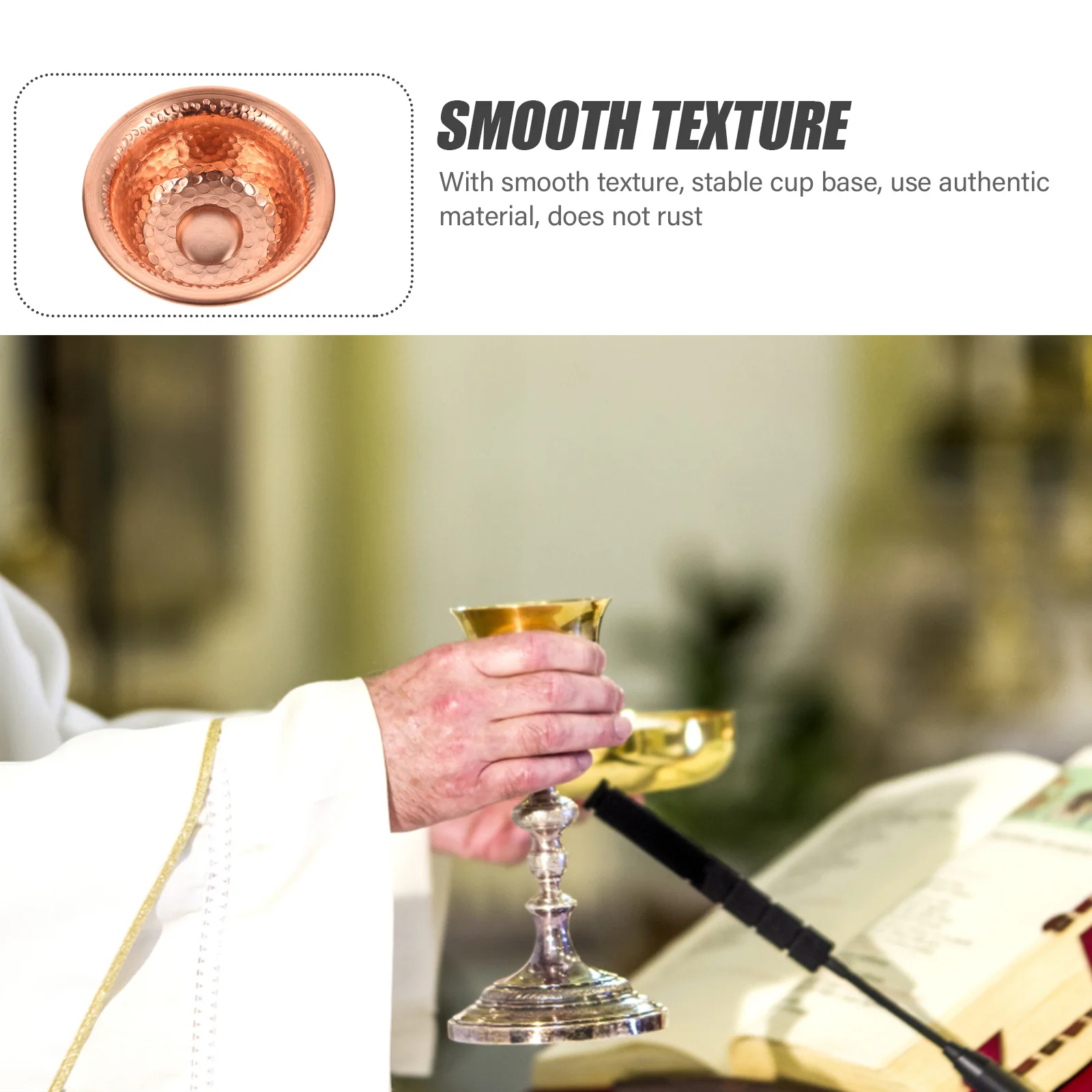 

2pcs Pure Copper Sturdy Smooth Flat Inner Gold Retro Design Lightweight Buddhist Altar Offering Temple Sacrifice