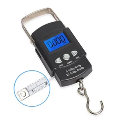 50kg/10g Mini Scale Electronic For Fishing Luggage Travel Weighting LCD Steelyard Portable Digital Kitchen Hanging Scales