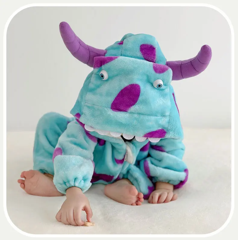 Neuer Frühlings- und Herbst-Flanell-Strampler für Neugeborene, Baby-Langarm-Warm-Pyjama, weicher Kinder- und Kleinkind-Strampler, lässige Loungewear für Kinder und Kleinkinder – Detail 9
