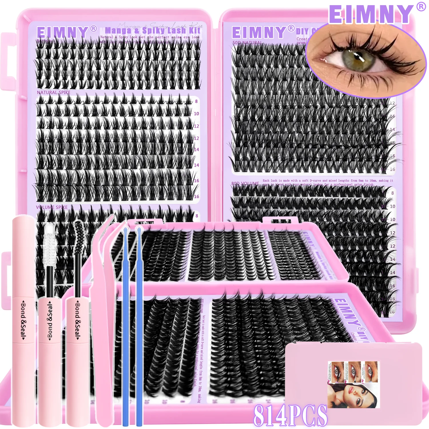 Set di ciglia finte EIMMY 814 - Eyelash Extension Natural recensione e prezzo