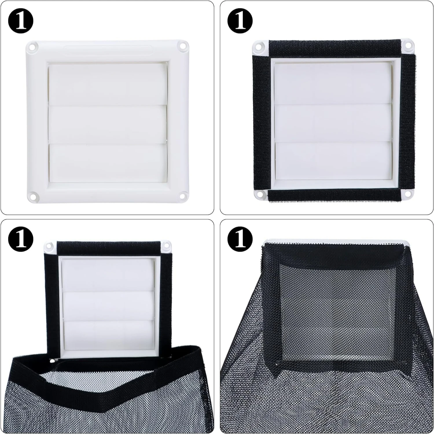 Highly Effective, Durable Gydandir Outdoor Louvered Flat Dryer Vent Lint Bags for Cleaner, Fresher Air - Ultimate Solution to Pr