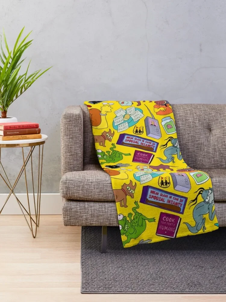 Treehouse of Horror Throw Blanket Decorative Beds Soft Blankets