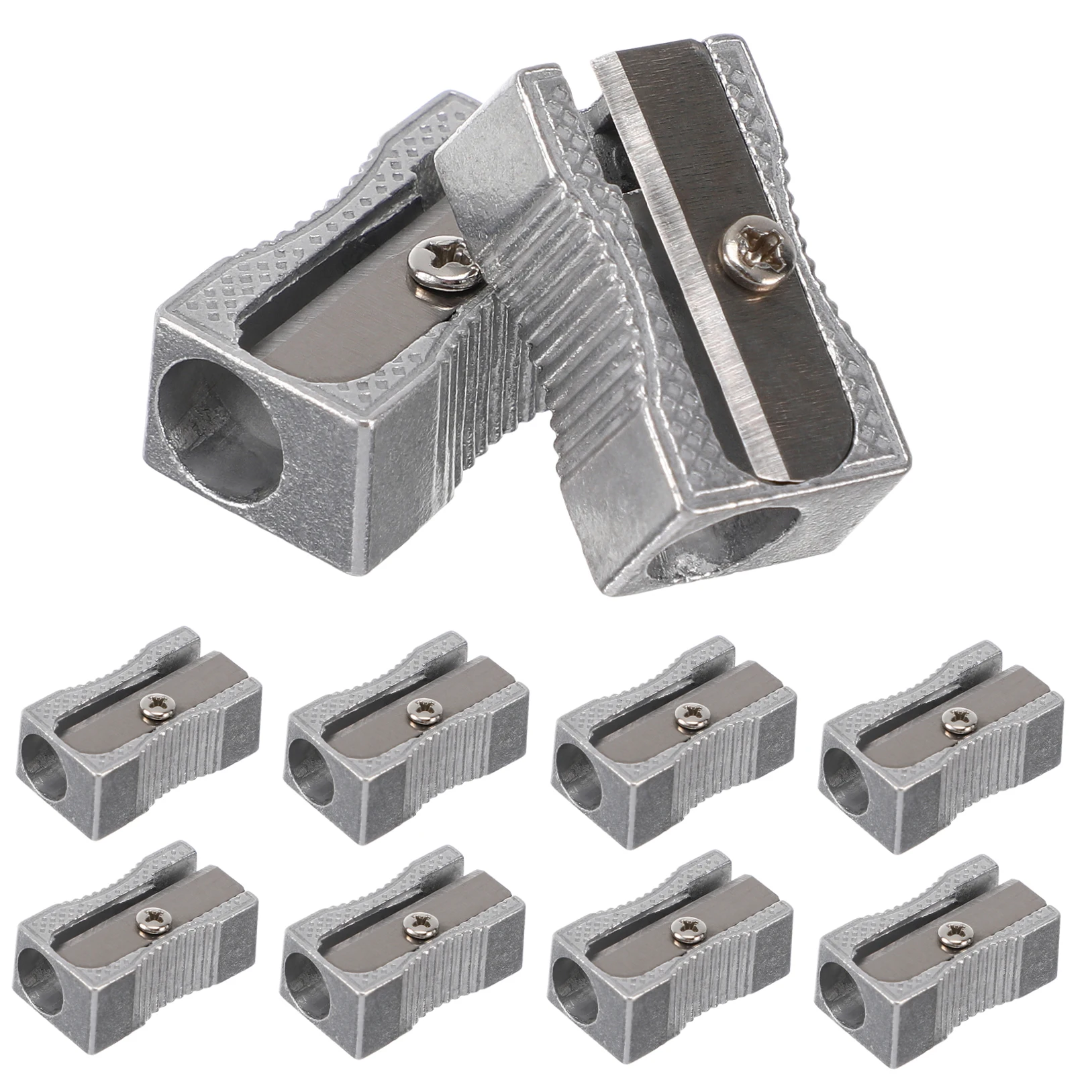 

10 PCS Alloy Sharpener Pencil Mechanical Colored Pencils Roller Child Eye Liner