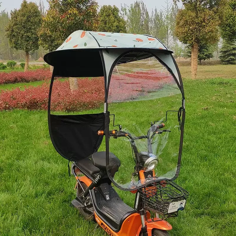 Electric vehicle canopy electric bicycle sun protection Rainproof windshield motorcycle new hickened Umbrella 오토바이 캐노피
