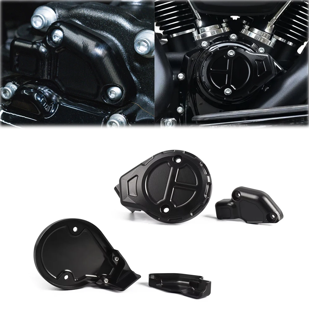 

New Motorcycle Touring Timer Cover w Sensor Cover Kit For Road Street Glide FLTRX 117 CVO Softail Low Rider ST FXLRST 2025 2026