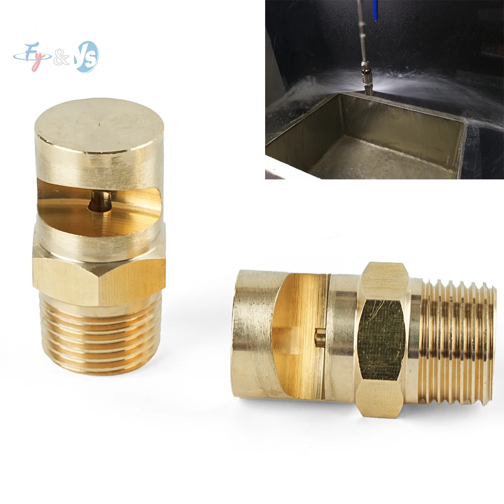 10PCS Industrial Wide Angle Flat Fan Nozzle,Brass,High-Pressure Resistance Large Angle Coverage Spray Nozzle for Cooling/Washing