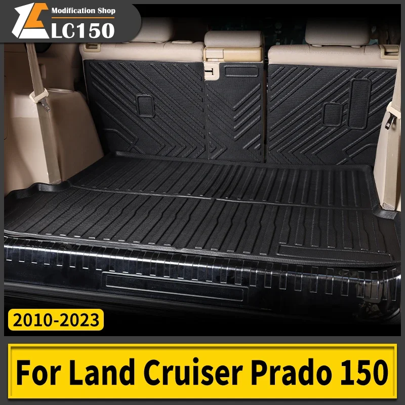 

Для Land Cruiser Prado LC 150 2010-2023 J150 универсальный коврик для багажника, аксессуары для обновления интерьера, водонепроницаемая накладка на спинку сиденья из ТПЭ