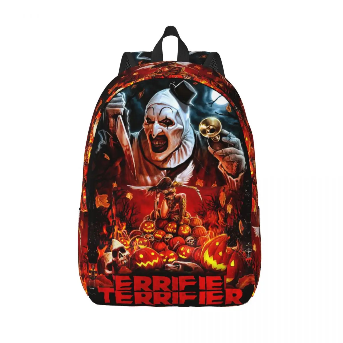 Custom T-Terrifiers Horror Poster Essential Canvas Backpacks Women Men Fashion Bookbag for School College Bags