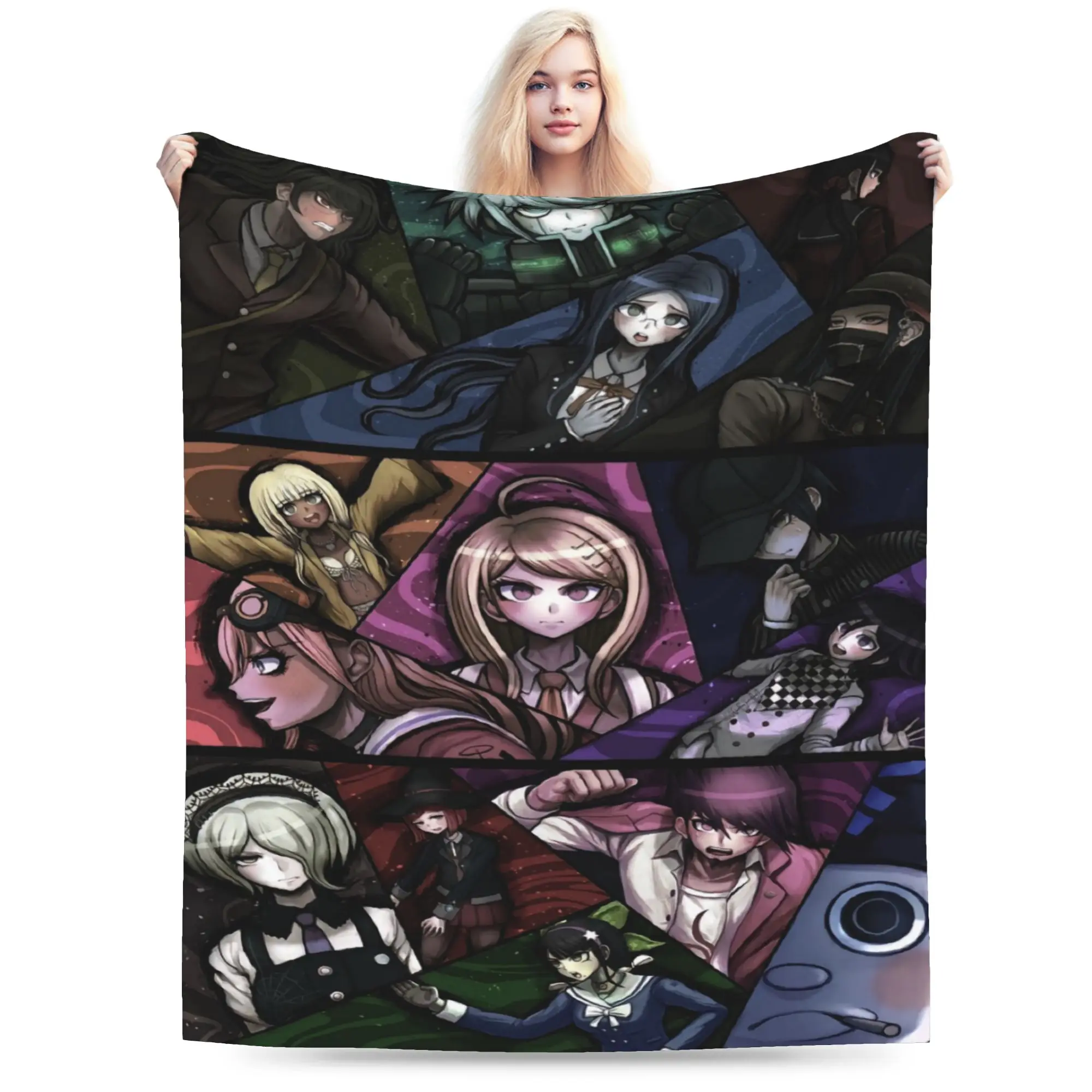 Danganronpa Soft Warm Blanket Nagito Komaeda The Ultimate Kids Adult Plush Bedding Throws Chair Flannel Bedspread Sofa Bed Cover