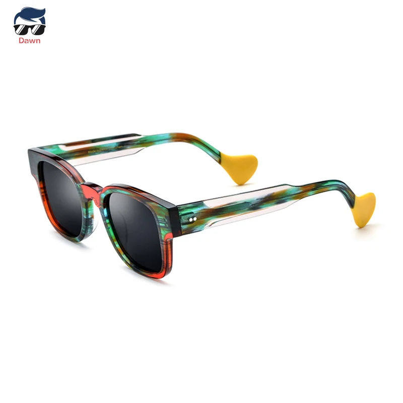 

Новые красочные квадратные солнцезащитные очки из ацетата, модные смелые стили для мужчин, поляризационные очки для женщин, очки для вождения в стиле знаменитостей