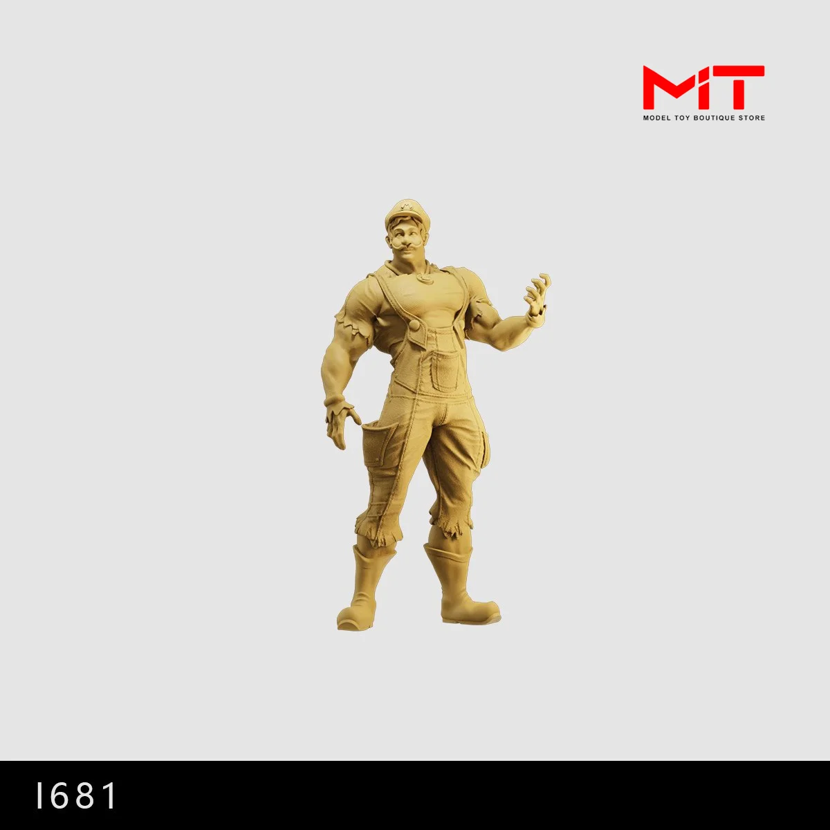 

Miniatures Figurine 1/64 1/43 1/35 Muscle Man Plumber 3D Print Doll Diorama Scene Props Model For Cars Display Decoration