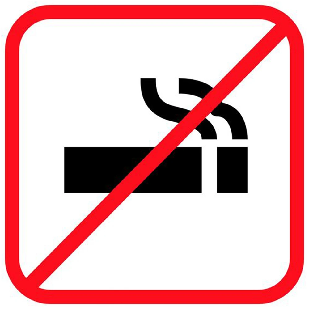 V1619# No Smoking Sign Car Stickers Funny Vinyl Decal for Auto Motorcycle Home Wall Outdoor Car Accessories