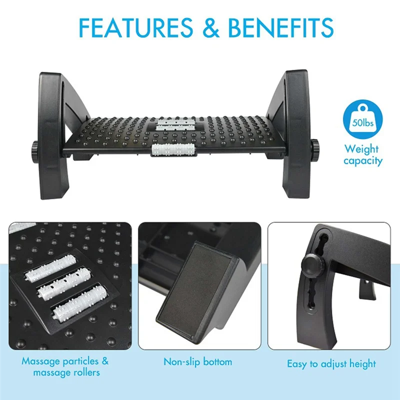 Подставка для ног LICE-Under Desk, табурет-ступенька, регулируемая по высоте для домашнего офиса, автомобильная подставка для ног