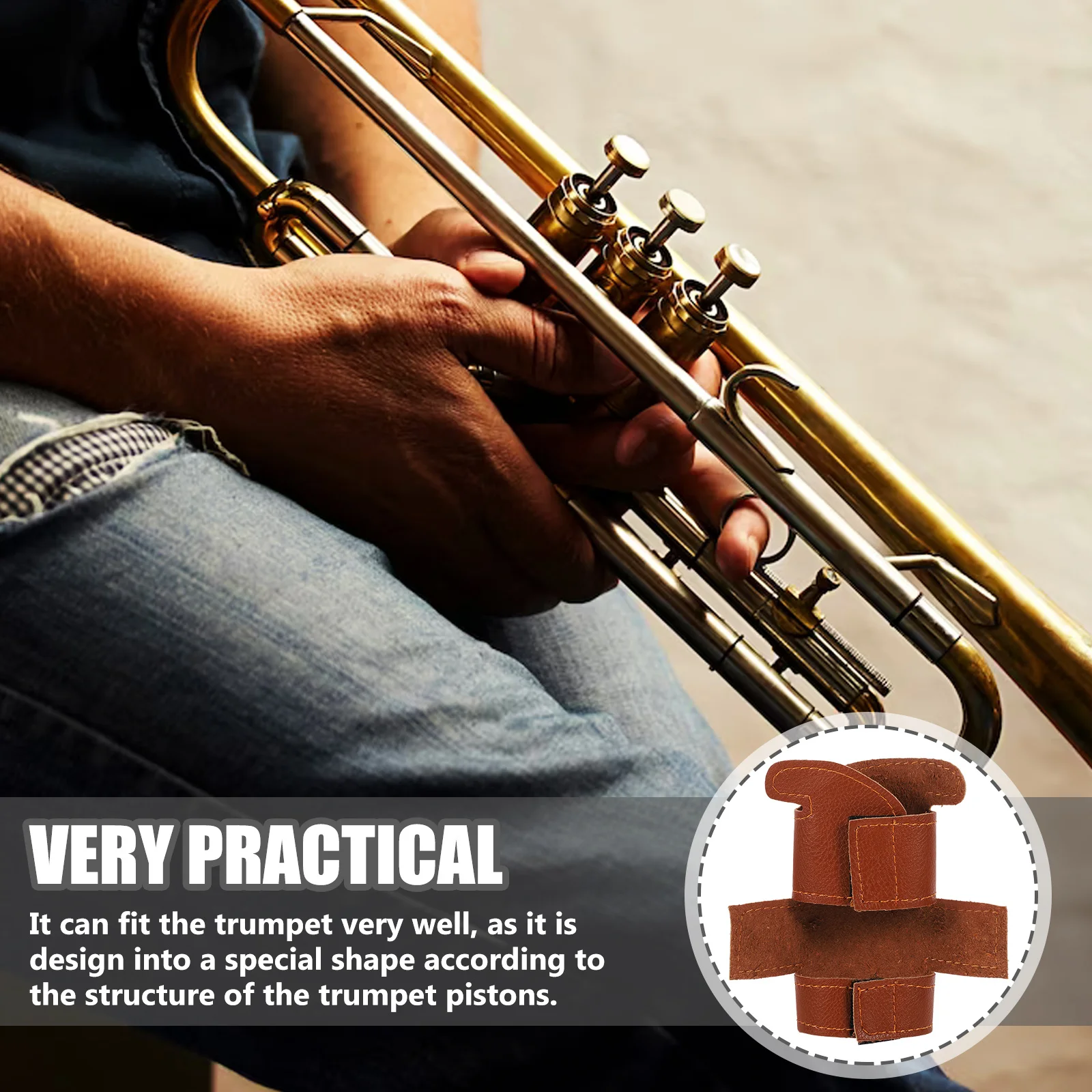 

Trumpet Piston Protection Cover Sturdy Design Corrosion Rust Sweat Resistant Easy Install Durable Musical Instrument Accessory