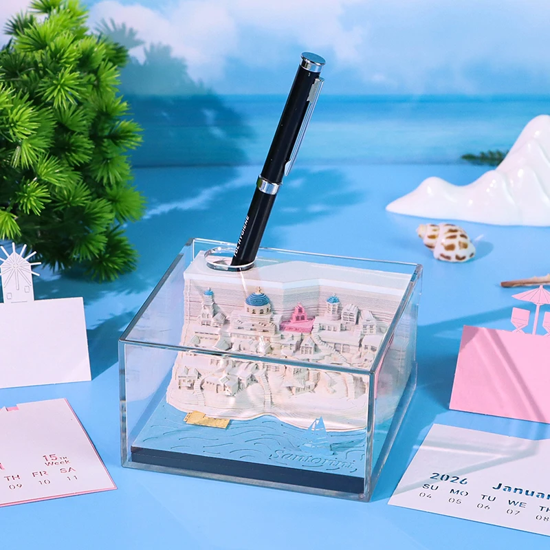 "Time Piece Tear-away Calendar 2026 with LED Lighting & Memo Pad - Ideal Christmas Gift"