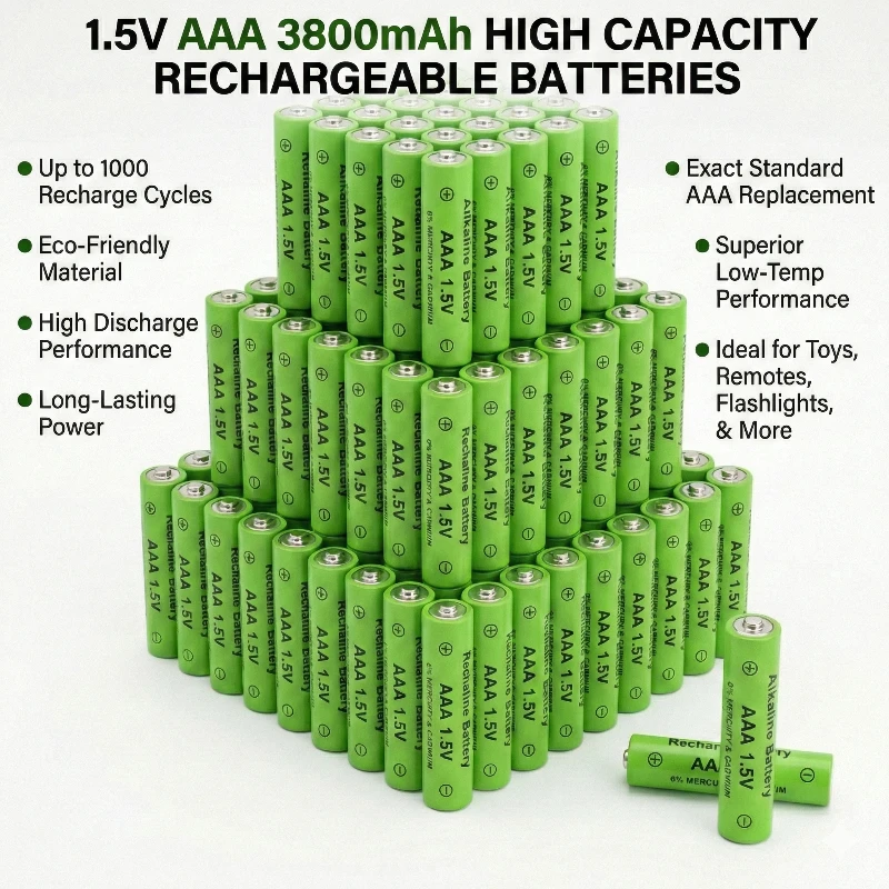 

4-40Pcs AAA Batteries 1.5V 3000mAh High Capacity Rechargeable Battery 1500 Cycles with Quick Charge Xbox Controller Flashlight