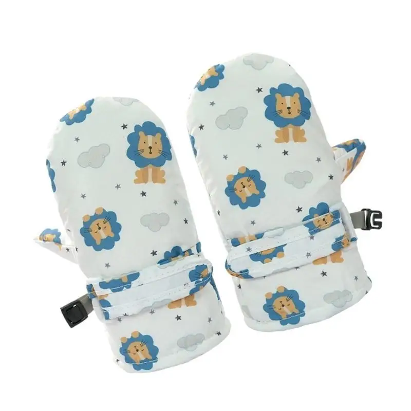 

U13F 1 Pair Snow Mittens Water Proofing Snow Gloves Cartoon Windproof Ski Mittens Quick Drying Gloves for Infant Boys Girls
