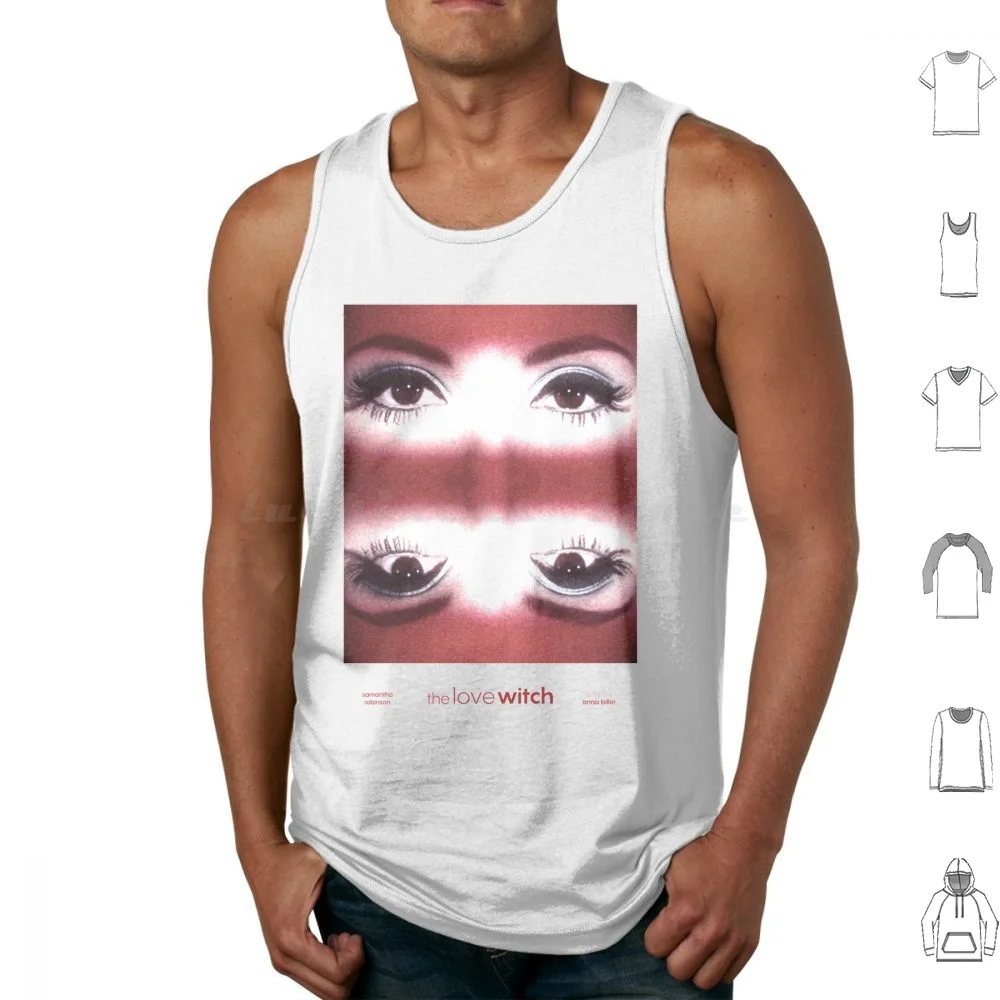 The Love Witch Tank Tops Print Cotton Love Witch Anna Biller Vintage Eyes Woman Girl Retro Film Cinema Female Eyelashes